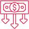 A red and black picture of an upside down symbol.