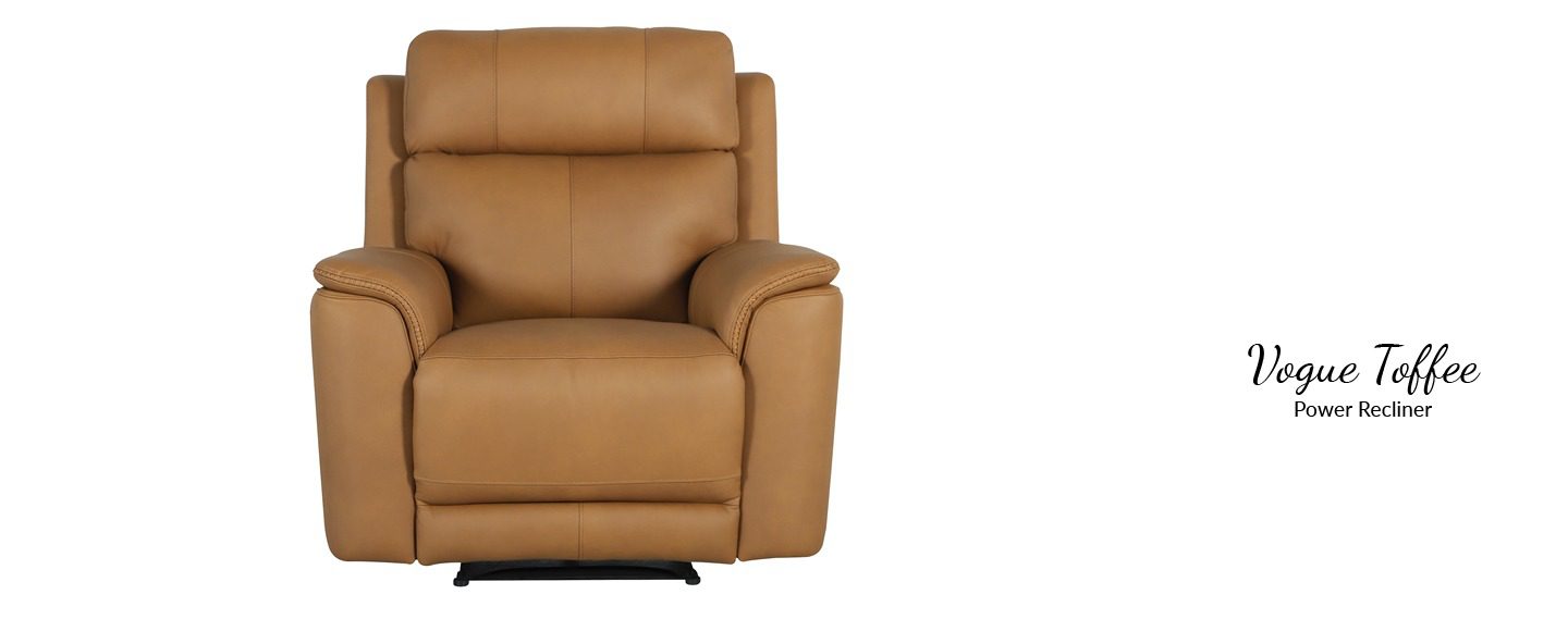 Vogue Toffee Leather/Power Recliner