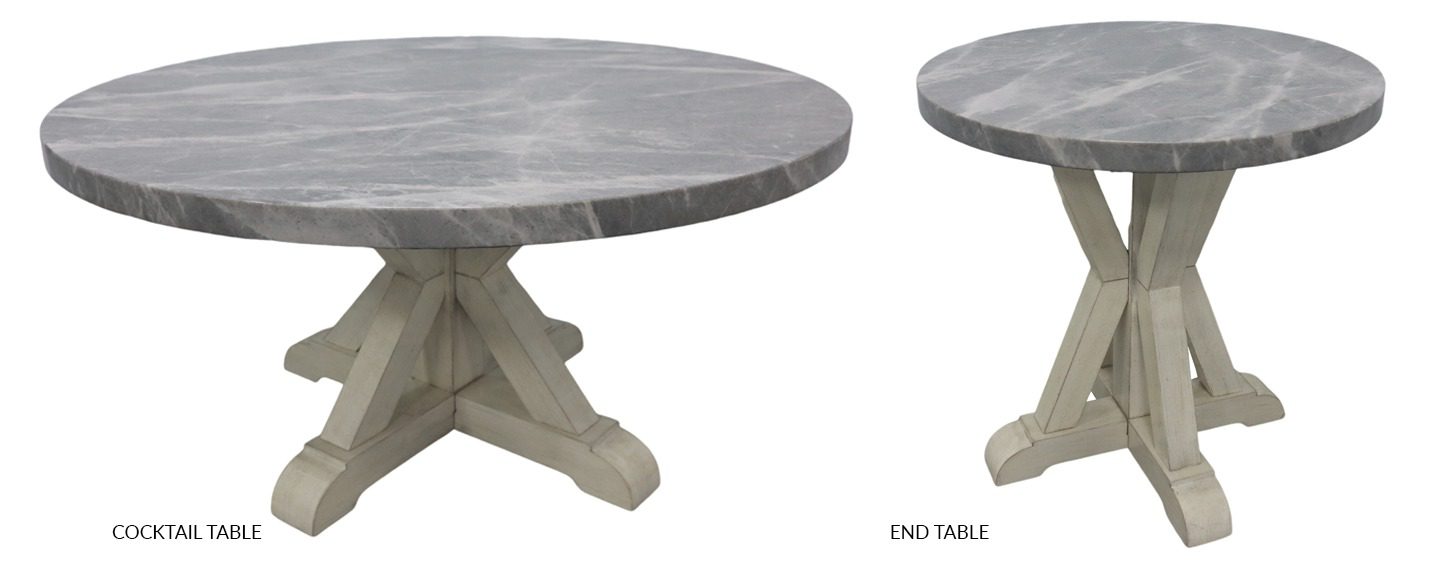 Whitney White Coffee & End Table