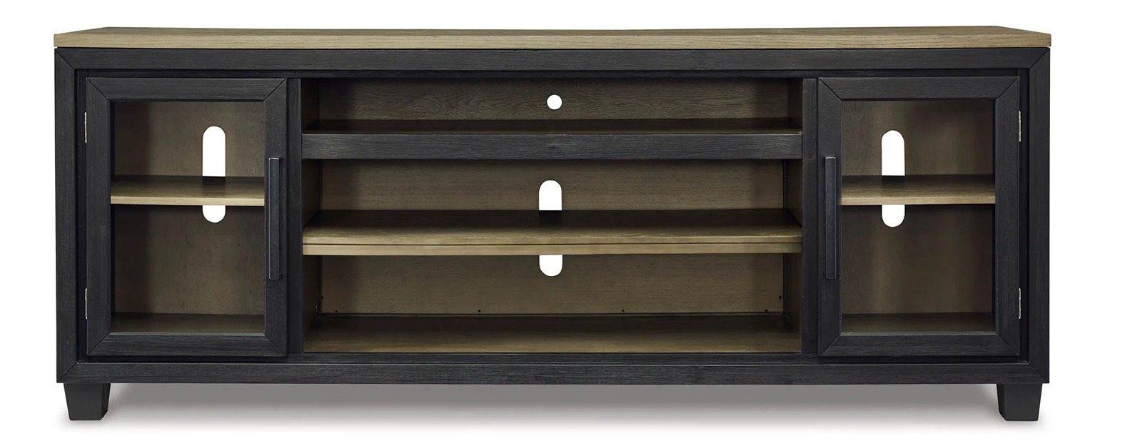 Taylor Oak/Black 83″ TV Console