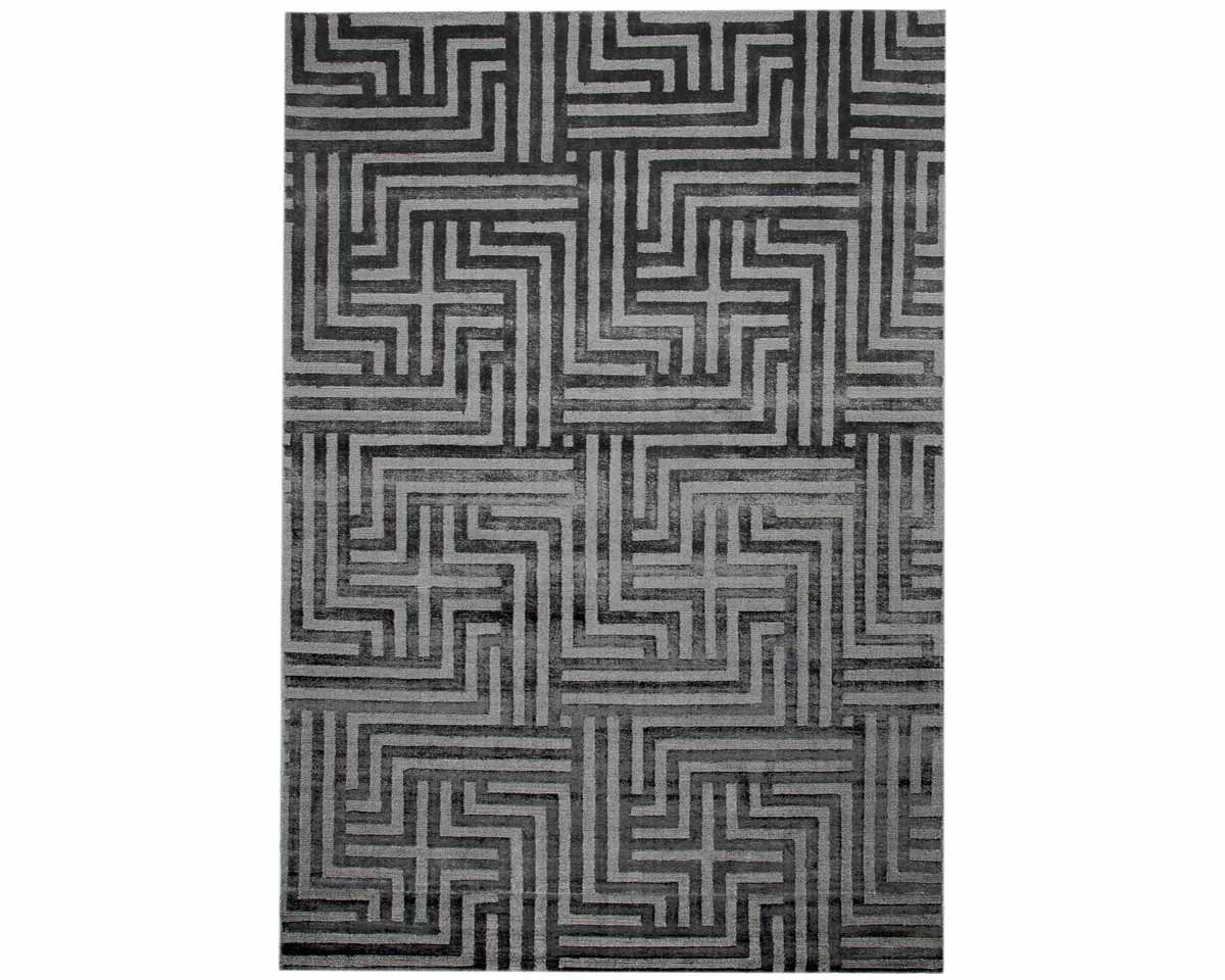 Vira 03 Gray Hand-Loomed Viscose Area Rug Vira 03 Gray Hand-Loomed Viscose Area Rug