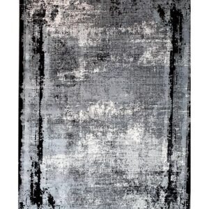 Amber Black Silver Viscose Area Rug Amber Black Silver Viscose Area Rug