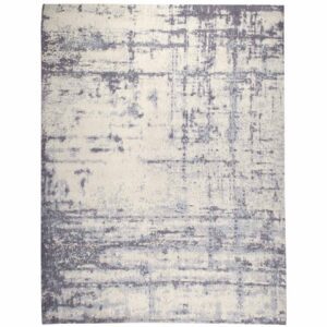 Vintage Charcoal Hand-Woven Cotton Area Rug