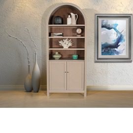Arches Round Top Wood Bookshelf