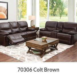 Colt Brown Leather Power/Recliner