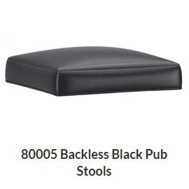 Backless Black Adjustable Swivel Bar Stool