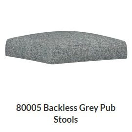 Backless Grey Adjustable Swivel Bar Stool