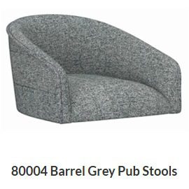 Barrel Grey Adjustable Swivel Bar Stool