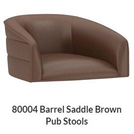 Barrel Saddle Brown Adjustable Swivel Bar Stool