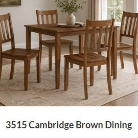 Cambridge Brown 5-Piece Dining Set
