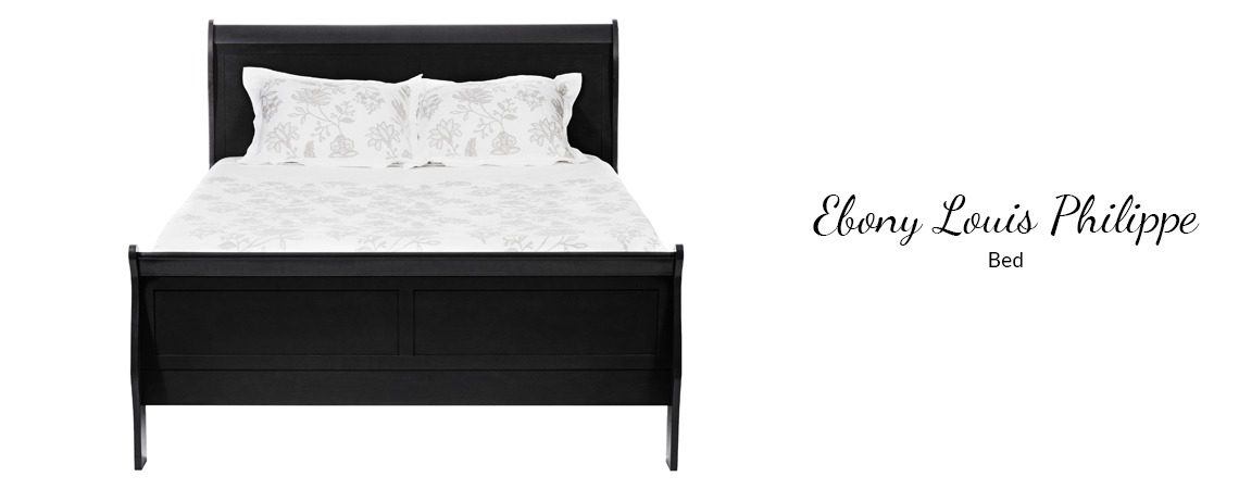 Louis Phillipe Ebony Bedroom Set