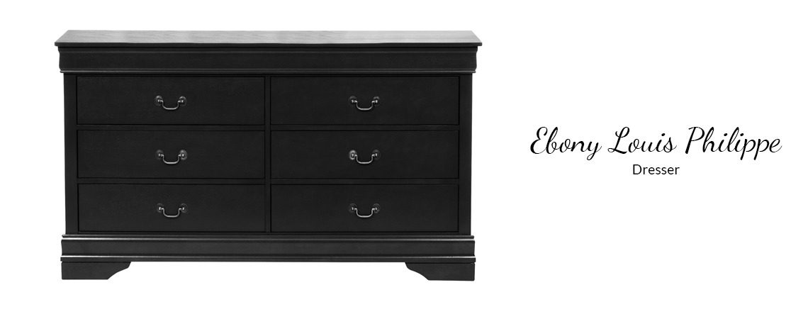 Louis Phillipe Ebony Bedroom Set