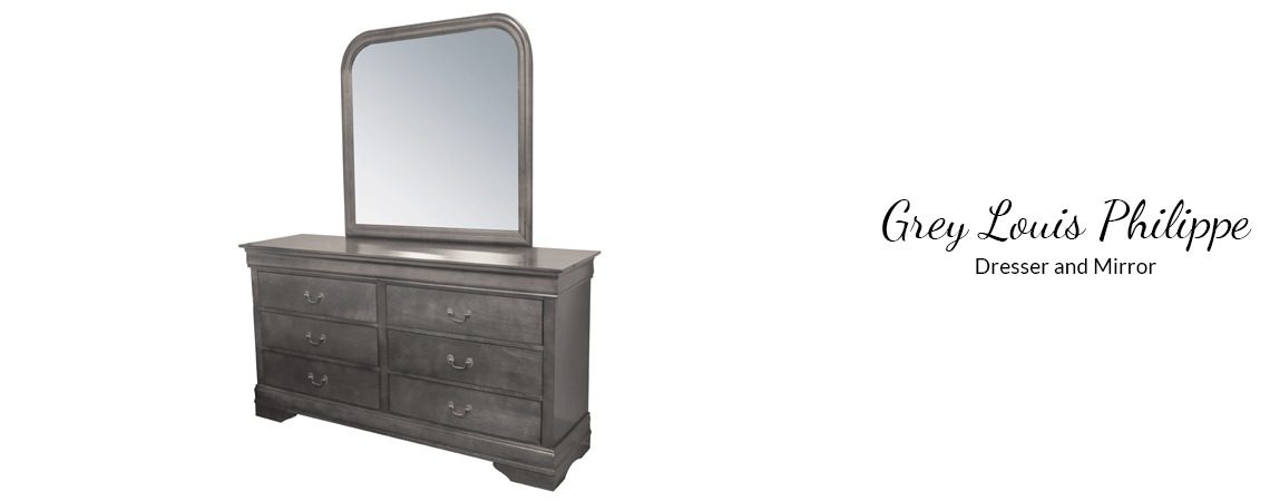 Louis Phillipe Grey Bedroom Set