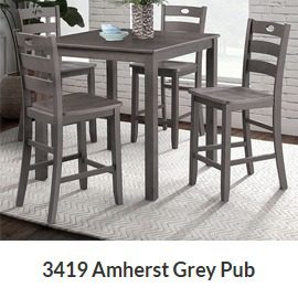 Amherst Grey 5-Piece Pub Set