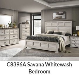 Savana Whitewash Bedroom Set