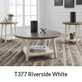Riverside White Coffee & End Table Set