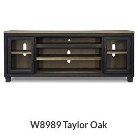 Taylor Oak/Black 83″ TV Console