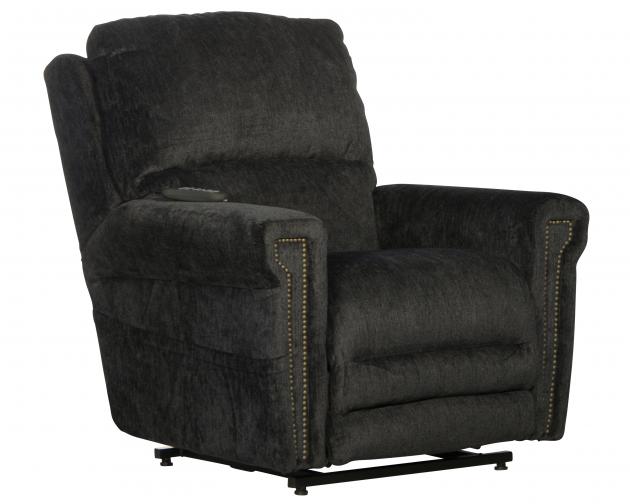 Catnapper Warner Power Headrest w/Lumbar Power Lay Flat Recliner - Slate
